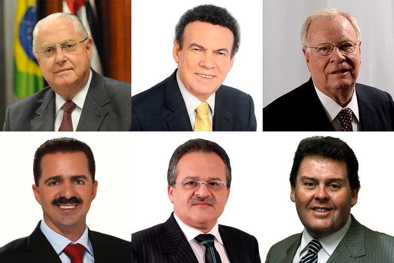 Montagem com fotos dos deputados estaduais autores da Lei do Desmatamento (ALESP)