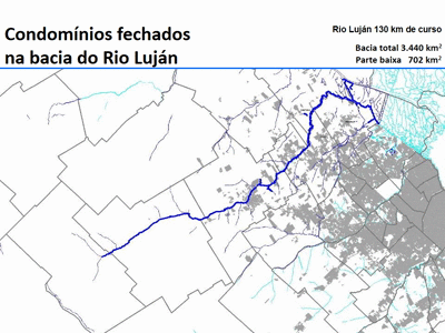 Animação: ocupação de empreendimentos privados na bacia do Rio Luján (levantamento Patricia Pintos)