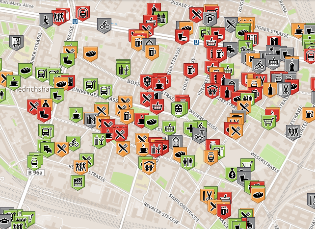 Wheelmap: classificação de acessibilidade em Berlim